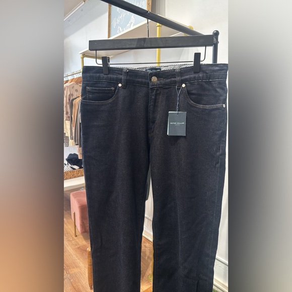 NWT Peter Millar Men’s Dark Wash Stretch Denim Jeans - Picture 3 of 5